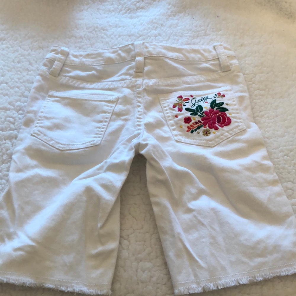 Juicy couture girls kids Bermuda shorts white 8